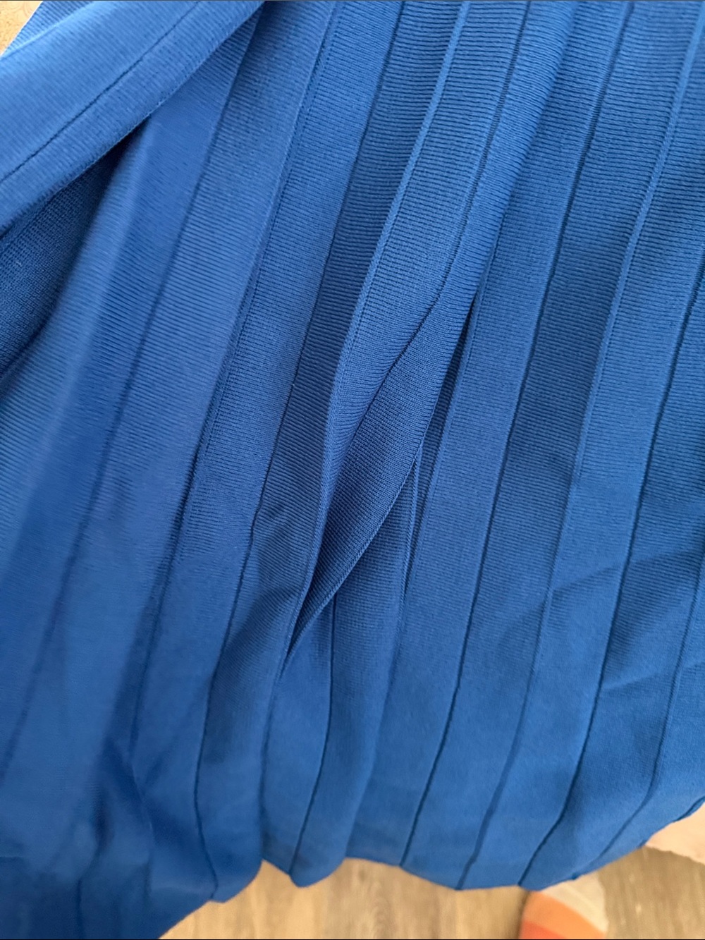 Sleeveless Royal Blue Pleated  Dress - Picture 7 of 8